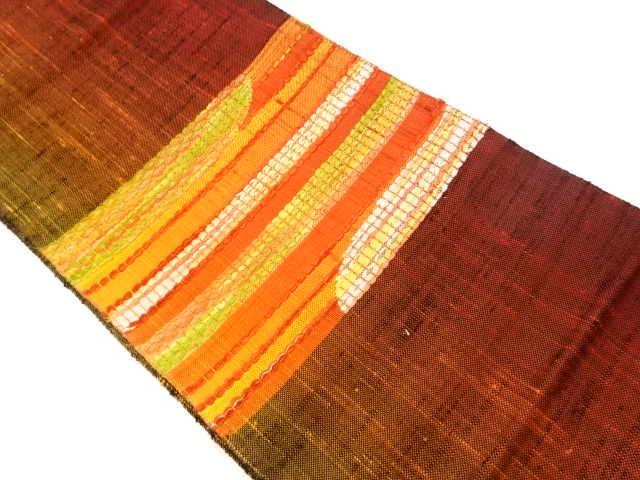 JAPANESE NAGOYA OBI / TSUMUGI / WOVEN ABSTRACT